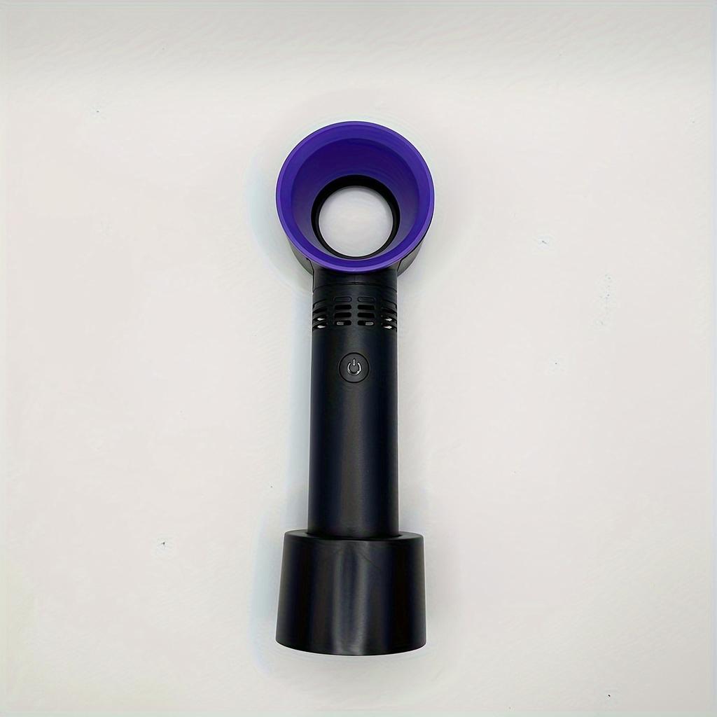 1PC USB Rechargeable Bladeless Handheld Fan, Portable Mini Desktop Fan, with Three Speeds, Suitable for Travel, Officeroom Use.