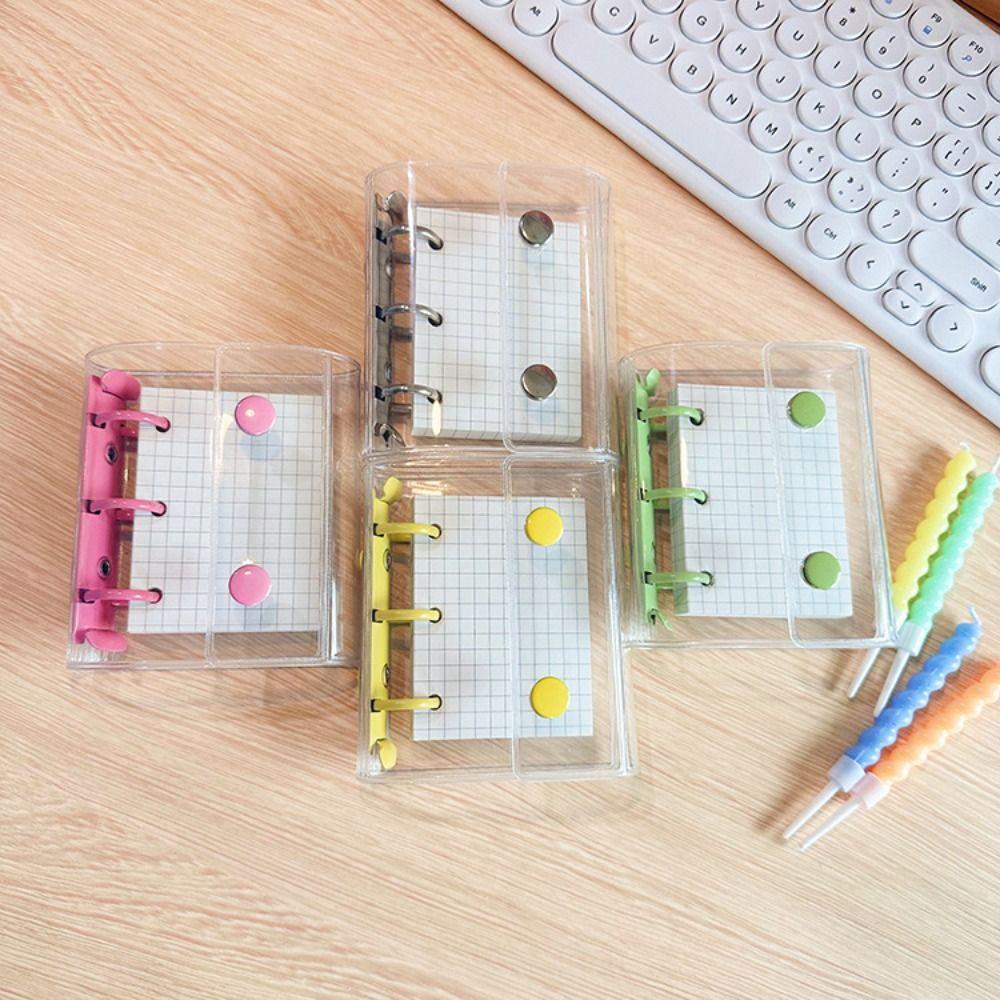 3-hole Loose leaf notebook PVC Mini binder Portable A8 binder  Students