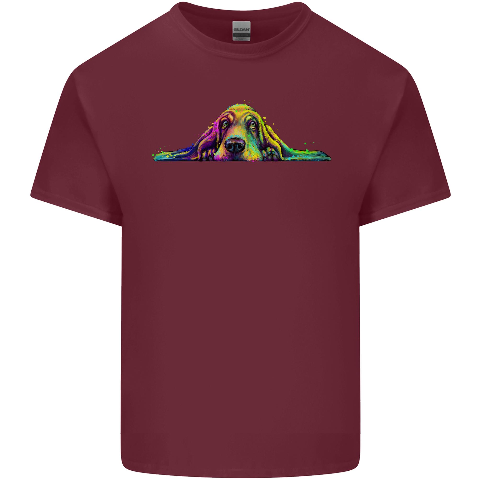 A Colourful Basset Hound Dog Unisexs Light Cotton TShirt S
