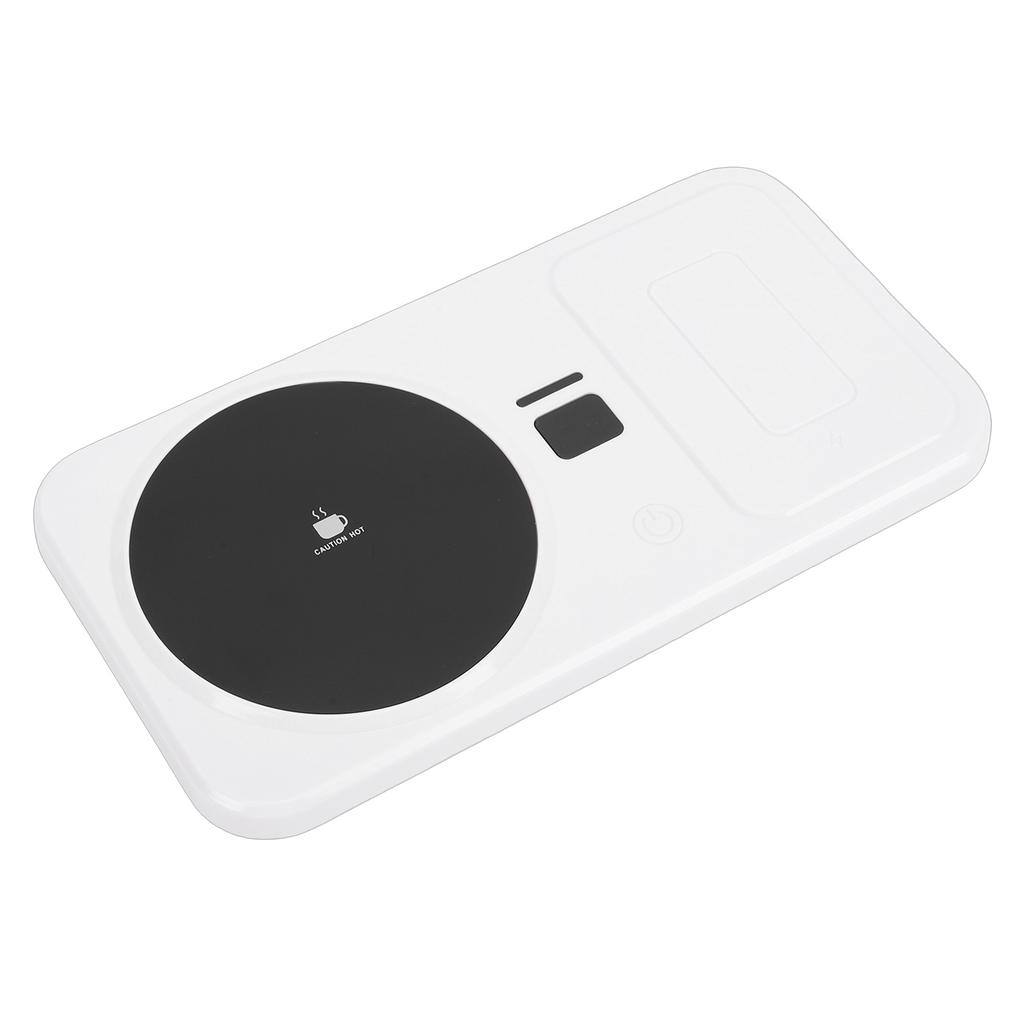 Mug Warmer White Multifunctional Temperature Controlled Cup Warmer with Wireless Charging 3 Temp Settings for Coffee Milk