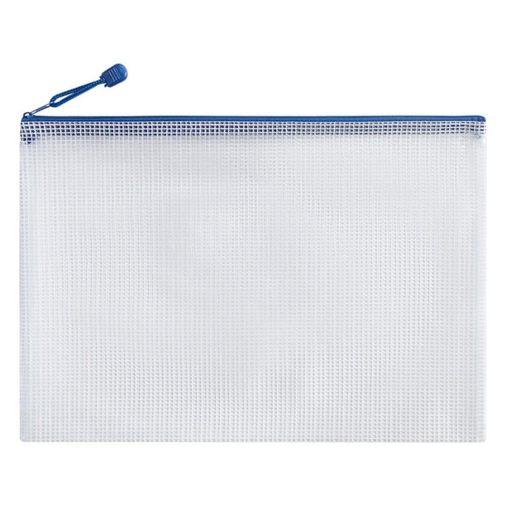 5pcs A4 Document Organizer Bag with Lanyard Stationery Storage Bag Mesh Zipper Pouch  Office