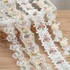 3D Flower Flower Embroidered Lace Lace Material Decorative Trim Wedding Dress Lace Applique Design Decorative Fabric Trim