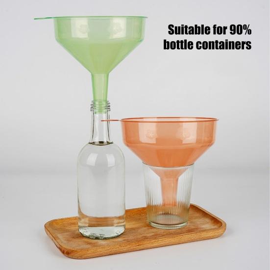 Yousheng 2Pcs Wide Mouth Kitchen Filling Funnel, Oils Liquid Soy Sauce Powder Transfer Funnel, Food Grade Canning Funnel for Bottles &