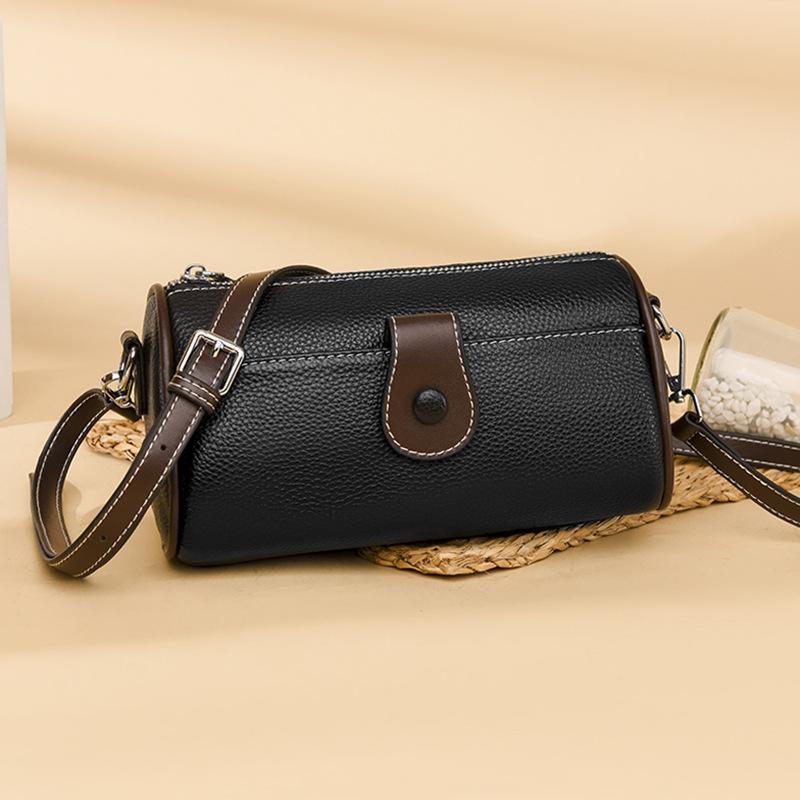 Leather women's bags autumn and winter new trendy fashion versatile shoulder messenger bag first layer cowhide bag