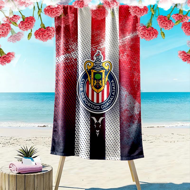 Chivas Guadalajara Print Beach Towel, Large Soft Quick Dry Towel for Beach Camping Swimming