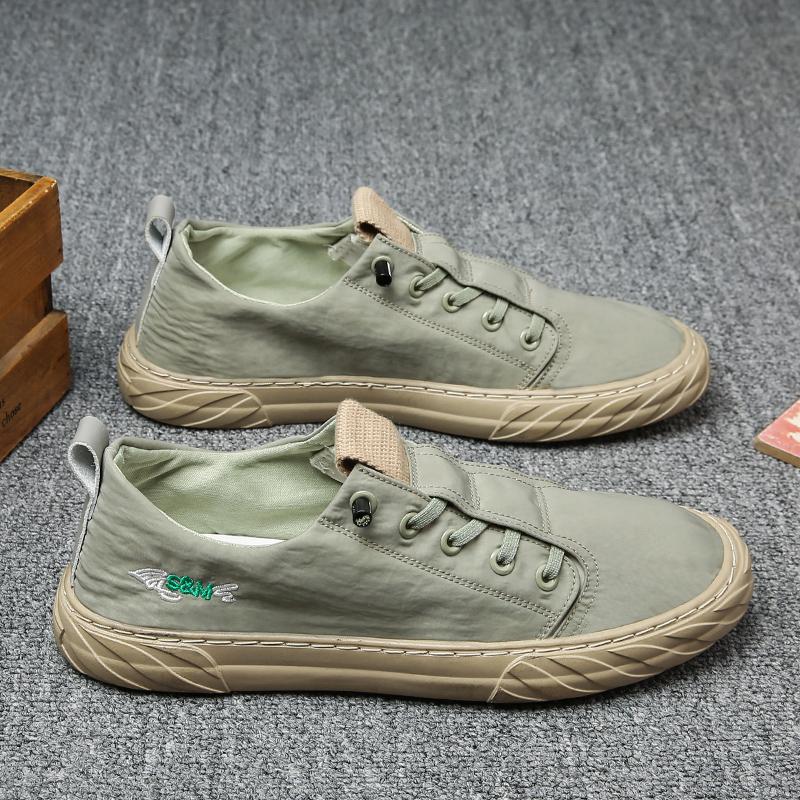 

Мода 2024 года, новые мужские туфли из натуральной кожи, удобные низкие туфли из британской кожи, повседневные туфли из кожи, официальная обувь 44 зелёный