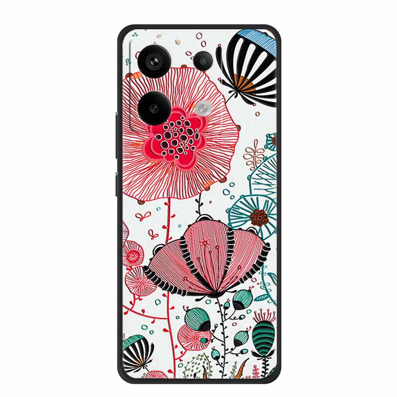 3D Emboss Case For Redmi Note 14S Case 14 S Coque Black Silicone Soft Back Cover For Redmi Note 14 4G 5G Phone Case Note14 Pro