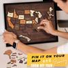 USA Travel Map Reusable Wooden USA Maps Puzzle Multi-Purpose Interactive Geography Learning Toy for Couples And Families Gift