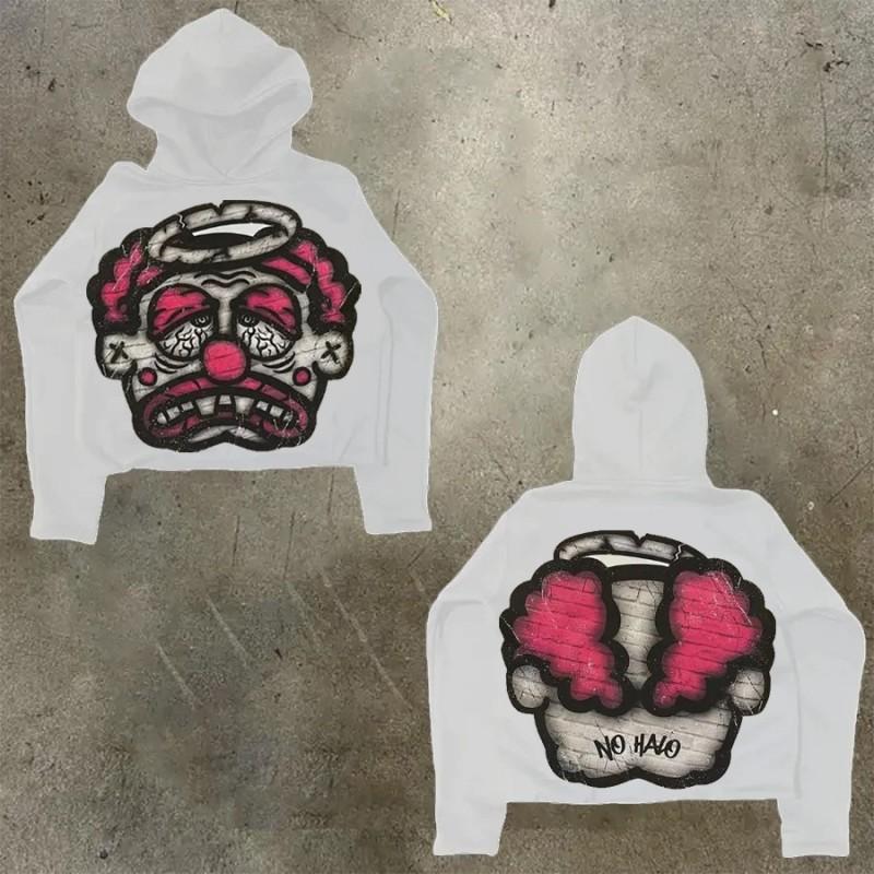 Womens Y2K Oversized Hoodie Cartoon Graphic Print Streetwear Casual Sweatshirt