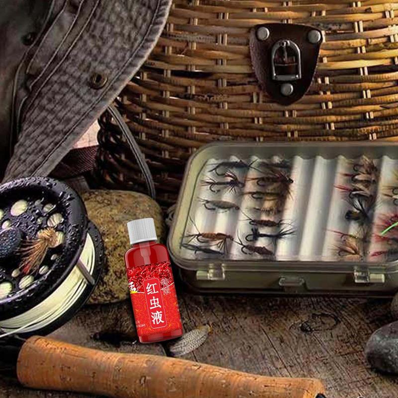 60ML Liquid Blood Worm Scent Fish Attractant Concentrated Red Worm Liquid Fish Bait Additive Perch Catfish Fishing Accessories