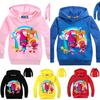 Sudadera con Capucha Estampada de Trolls para Niños Pulóveres de Algodón Abrigo Chaqueta Regalo Años