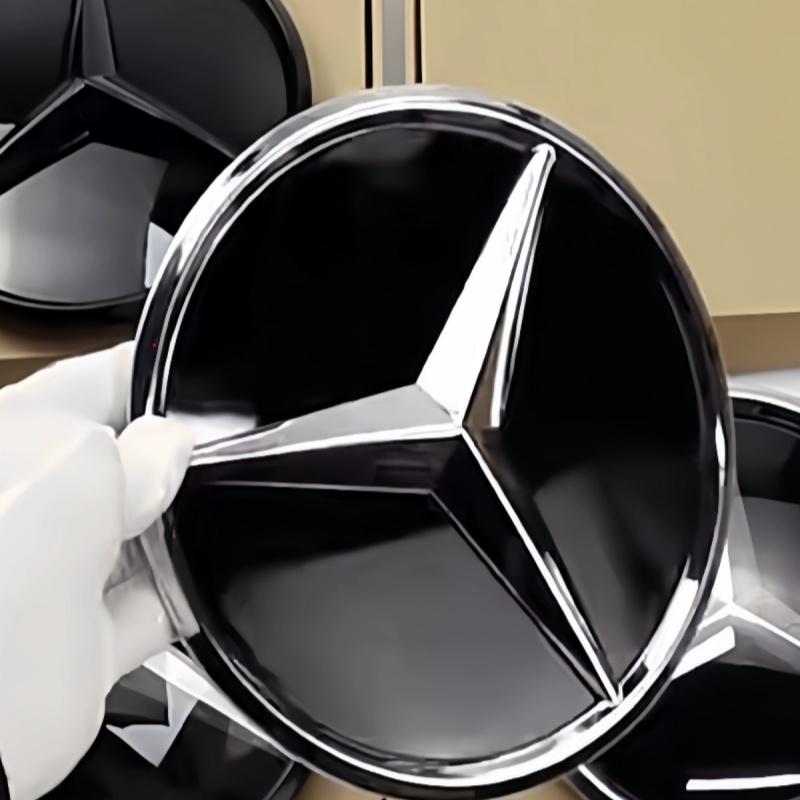 Logo Mercedes Benz W205 W212 W213 W204 W253 ML W166 CLA C117 A W176 W177 C W204 E GLK X204 GLA GLC GLE Emblema 3D Emblema Frontală