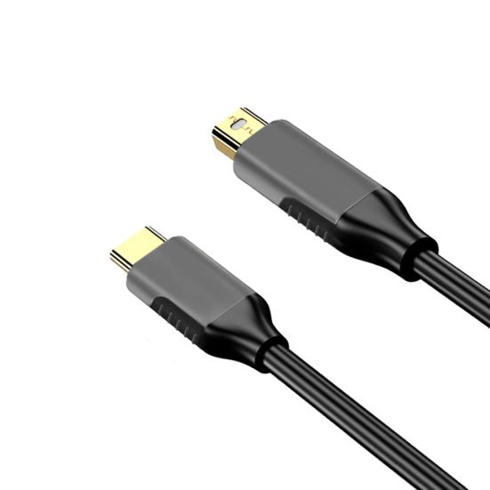 Conversor adaptador de cabo USB Type C para Mini DisplayPort DP 4K 6FT para MacBook