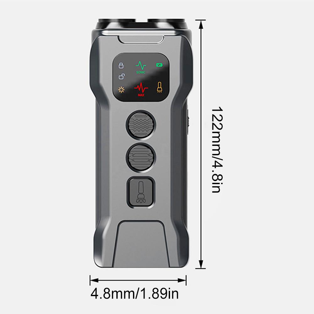 LED Flashlight Torch Dog Anti Barking Training Device Double Head Dog Repeller Rechargable Ultrasound Pet Dog Training Device