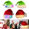 Pack of 5pcs Unisex LED Santa Hat Soft and Comfortable Pom Hats Headgears for Christmas Celebrations and Photo Props
