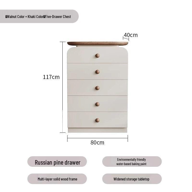 Retro Solid Wood Wall Storage Cabinet: Five-Drawer & Eight-Drawer Combo for Living Room