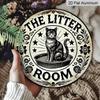 2D Flat, 1pc Printed Round Aluminum Decorative Sign with a Cat Theme, Measuring 20×20 CM (7.87×7.87 Inches), Perfect for Areas Where Cats Are Kept At