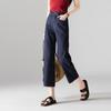 SOFSIL Women's High-Waist Straight-Leg Cropped Jeans