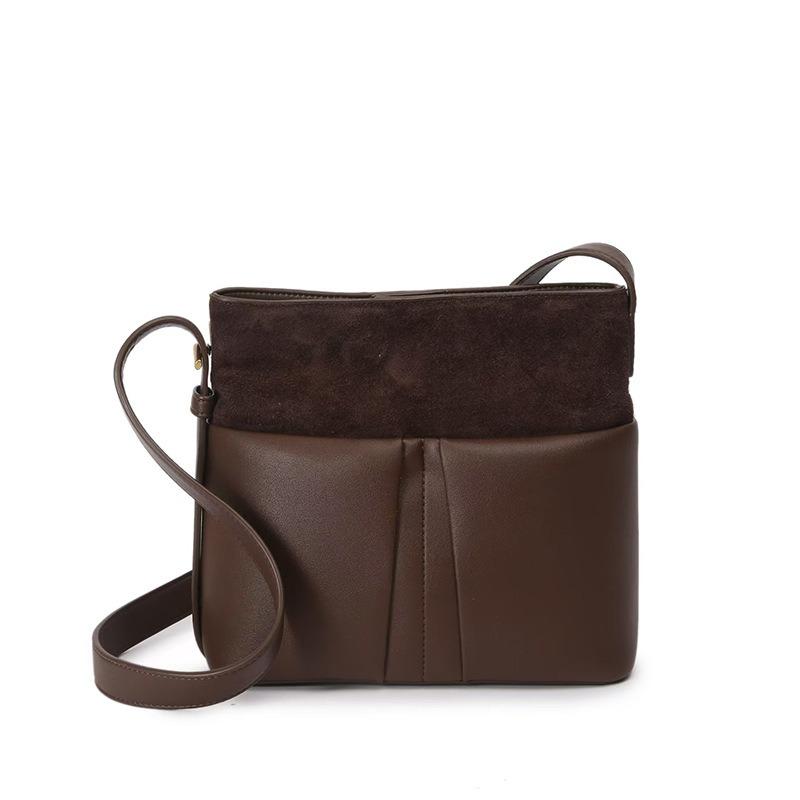 Retro Cowhide Tote Bag New Light Luxury Commuter Shoulder Bag Versatile Niche Messenger Bag