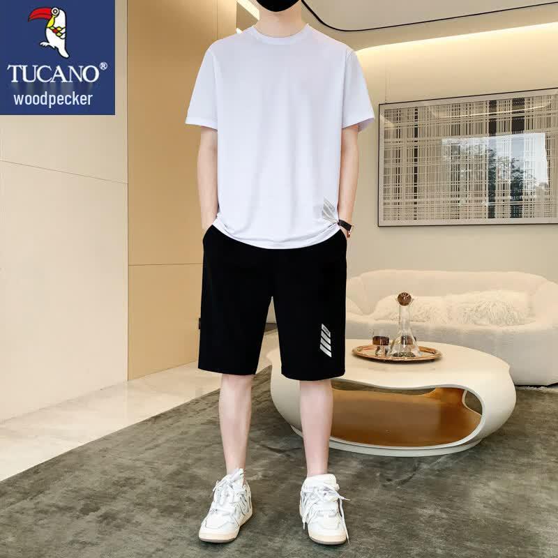 TUCANO Men's Ice Silk Quick Dry Short Sleeve T-Shirt & Shorts Sport Set