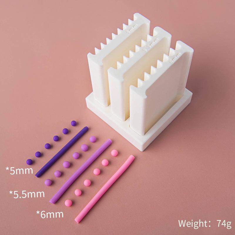 Tira de Atrito/Molde de Bola Macia 1-6mm Cerâmica Macia Diâmetro Disponível em Ambos os Lados Brincos DIY Bola Pequena de Argila Ferramenta de Moldagem Rápida