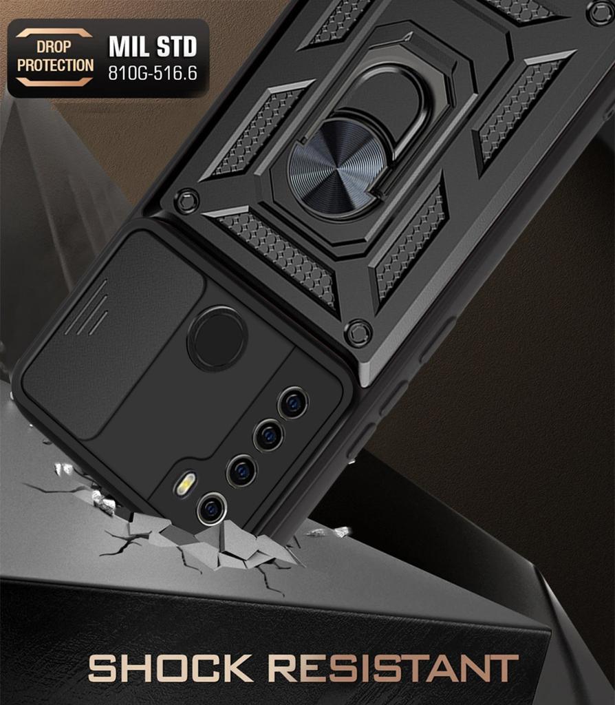 For Xiaomi Redmi Note 8 Armor Shockproof Case for Redmi Note 8 Pro Note8 2021 Camera Lens Protective Car Holder Ring Case Cover