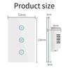 Tuya WiFi Smart Dimmer Switch US Smart Glass Panel Wall Touch Switch Smart Life APP Control Works with Home