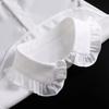 Perfect Match White Chiffon Fungus Edge Fake Collar Decorative Lace Sweater Blouse Tops Neckwear Detachable False Decorative Collars