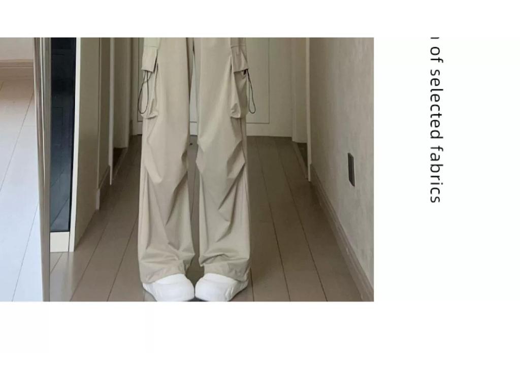 Petite Women's Quick-Dry High-Waisted Cargo Pants - Loose Wide-Leg Summer Hiking Pants