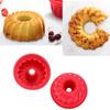 1pc Cake Silicone Mold 9 Inch Red Large Hollow Round Cake Molds DIY Toast Bread Baking Tool Chocolate Mold Jelly Pudding Mold
