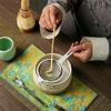 4PCS Japanese Matcha Tea Set Bamboo Whisk Scoop Ceramic Matcha Bowl Traditional Indoor Handmade Tea-making Tools Birthday Gift