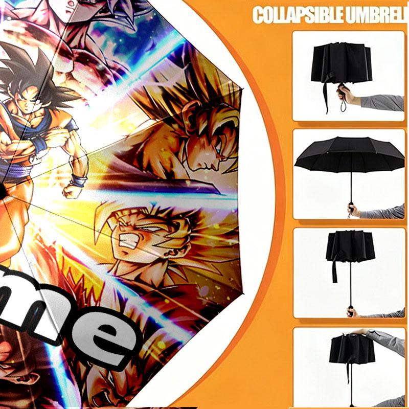 Parapluie Personnalisé Nom Personnalisé Imprimé DRAGON BALL, Ouverture/Fermeture Automatique, Structure Robuste à 8 Baleines, Utilisation Quotidienne, Camping, Randonnée, Cadeau d'Anniversaire