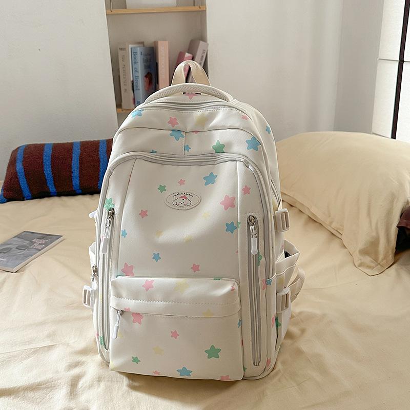 Schoolbag Female Korean Version of the New Large-capacity Schoolbag Junior High School Students Female Japanese Simple Casual Fashion Backpack