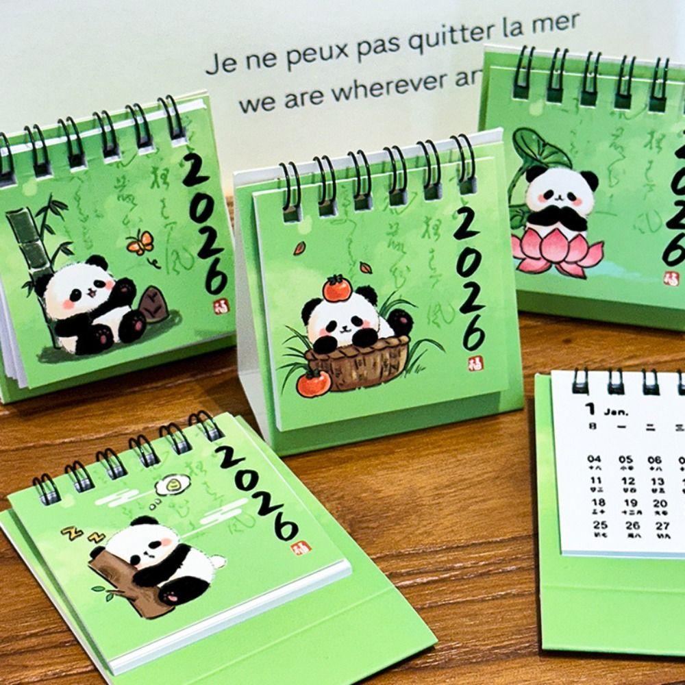 Modischer Chinesischer Stil Mini Schreibtisch Papierkalender Jahresnotizbuch Planer Zeitplaner Multifunktions Agenda Organizer Heimdekoration