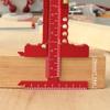 Precision Sliding Edge Ruler - Woodworking Scriber Marking Line Ruler - Adjustable T-Square MM & Inch Framing Ruler Depth Gauge