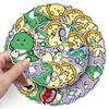 50 Hand-Painted Dinosaur Stickers: Waterproof & Cartoon for Skateboards, Journals, Cups & more.