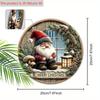 Adorable Gnome Wooden Christmas Sign, Warm Winter Christmas Ornament for Front Door Wall Hanging Decor, Ideal Christmas Gift