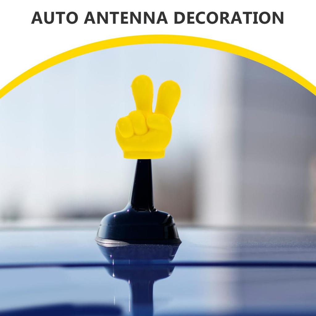 CAXUSD Funny Car Antenna Topper Car Cute Finger Antenna Decoration Universal Exterior Decoration Car Accessories