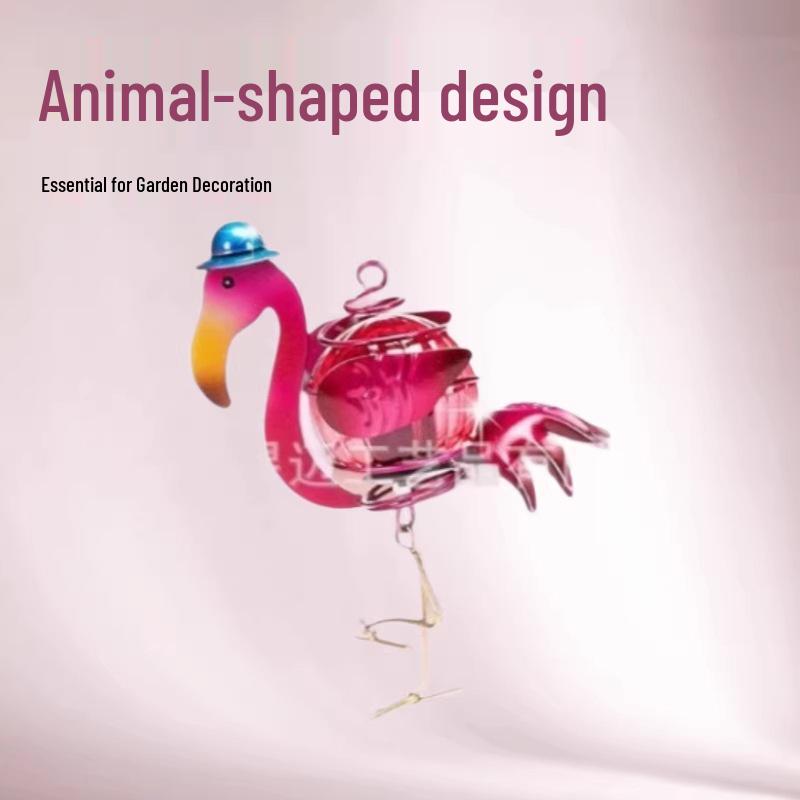 Solar Flamingo Pendant: Creative Animal Landscape Ornament & Decorative Atmosphere Light