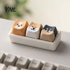 Mechanical Keyboard Toy Cartoon Dog Fidget Toy, 1/2/3/4/9-Key Push Button Stress Tactile Feedback Relief Mini for Backpack Handbag Purse Charm
