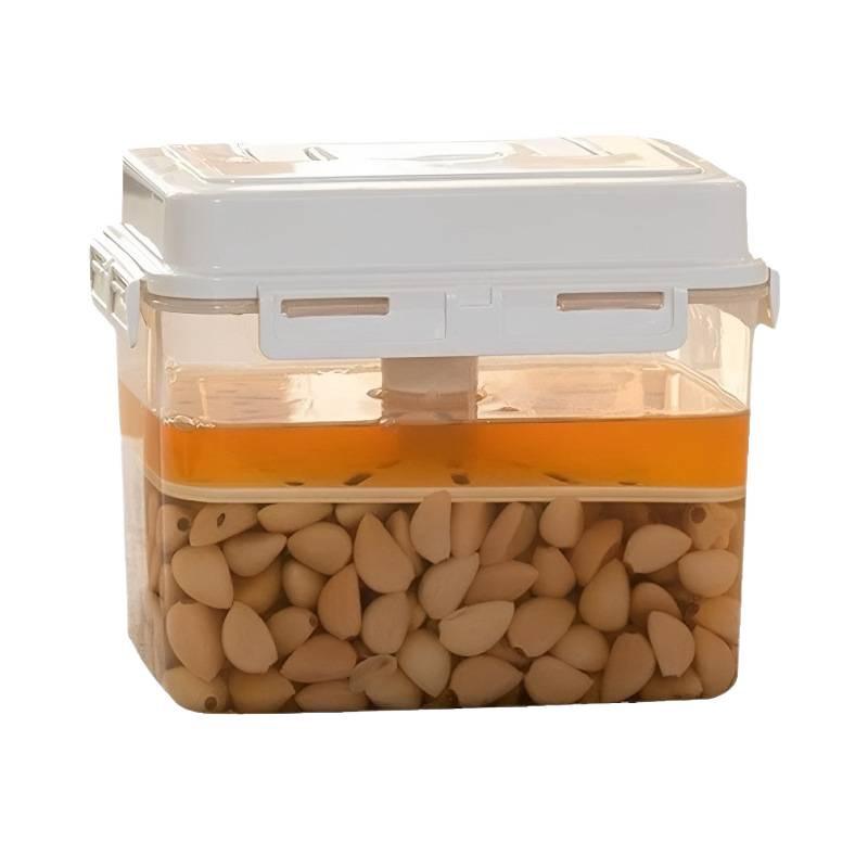 Transparent Korean Kimchi Pickling Crock with Inner Press-Seal Lid