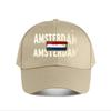 Berretto da Baseball in Cotone Lavato Vintage Amsterdam Berretto da Baseball Moda Unisex Cappello da Sole Donna Sport all'Aperto Cappellino Snapback