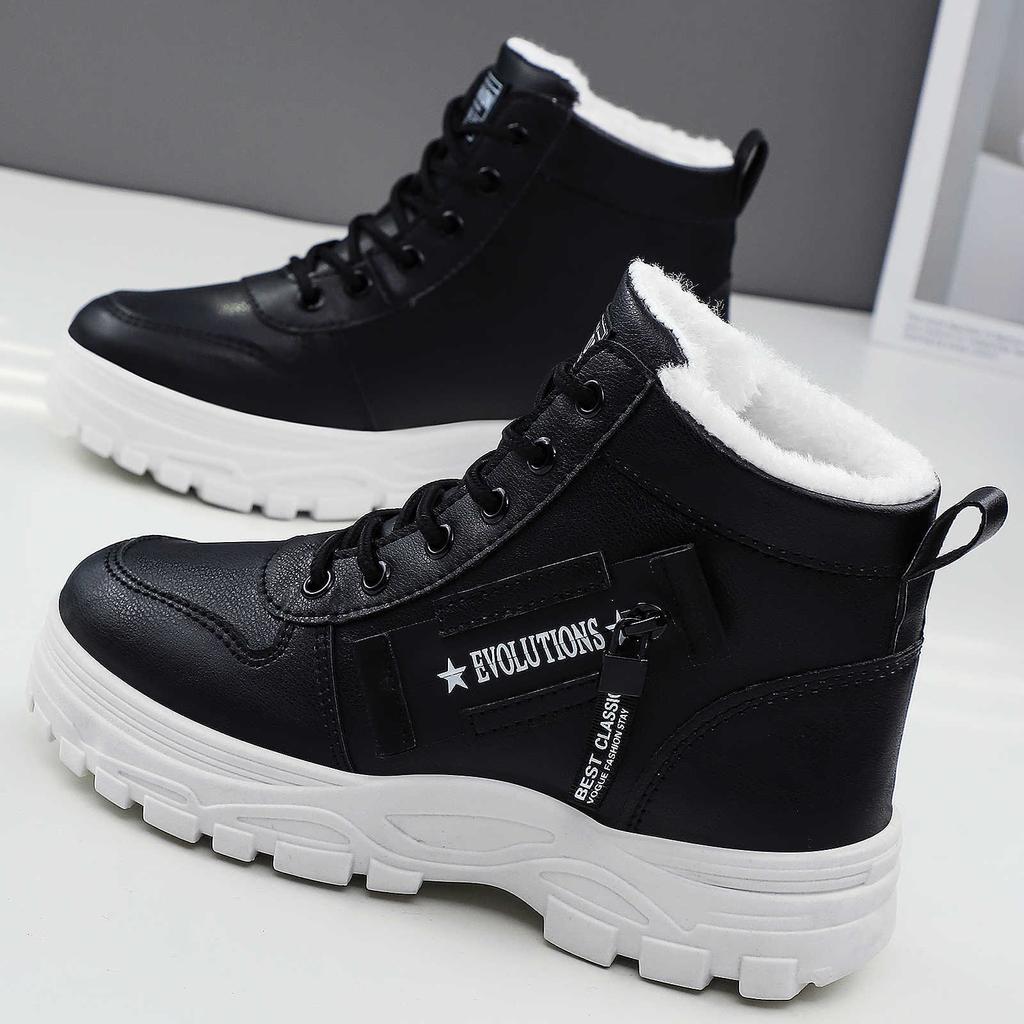 Cotton Shoes Women's Heightening Boots Women's Large Size Fashion Cotton Boots Thick-soled Heightening Boots Cold-proof and Warm Boots