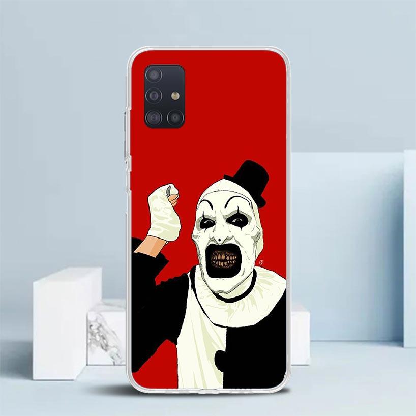

Horror Movie Terrifier Soft Cover for Samsung Galaxy A12 A22 A32 A52 A72 A02S Phone Case Note 20 Ultra 10 S10 Plus A51 A71 A50S Samsung A32 4G