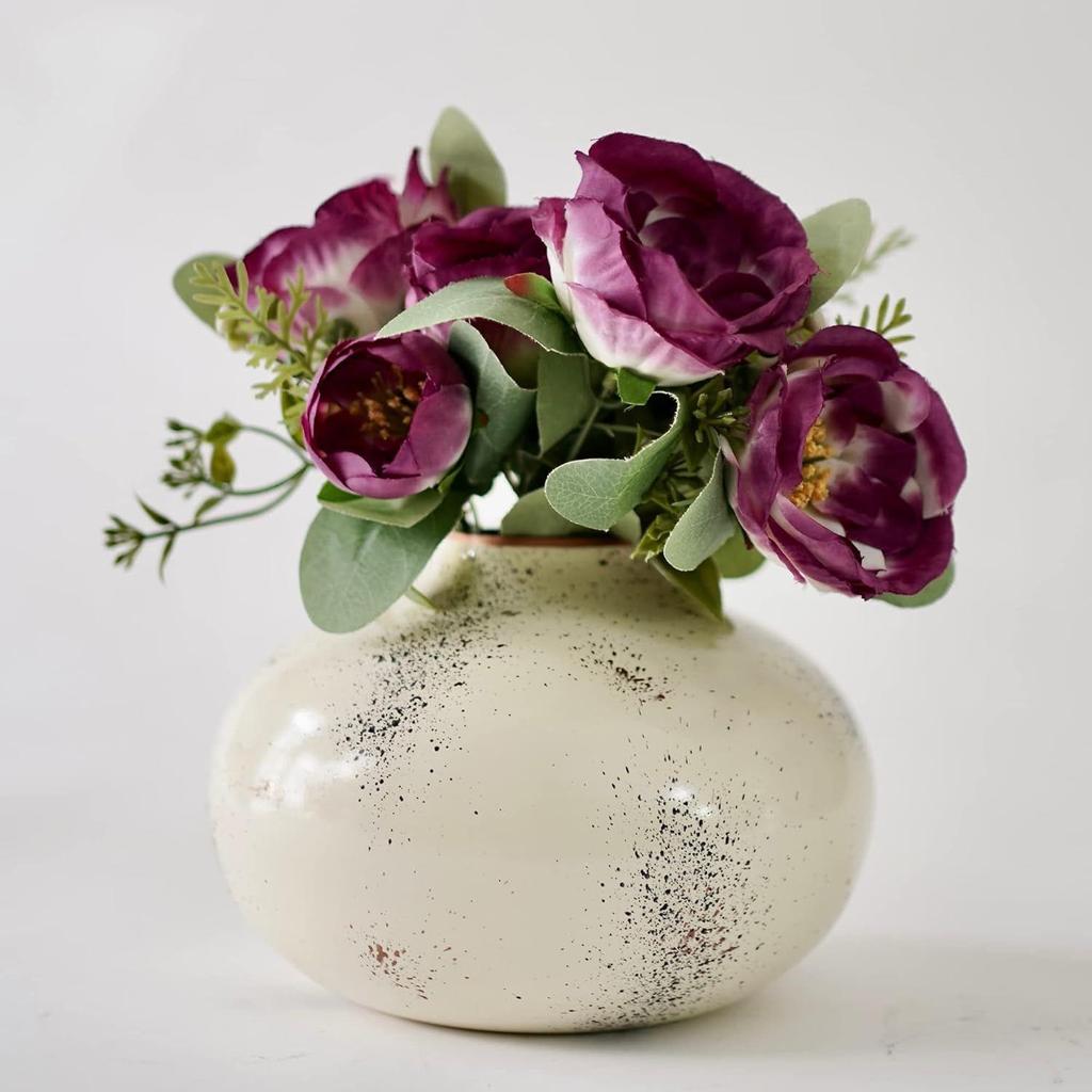 Metal Flower Vase For Home Decor Bedroom Living Room Office Wedding | Table Decorative Item For Festivals  (Flower Not Included)
