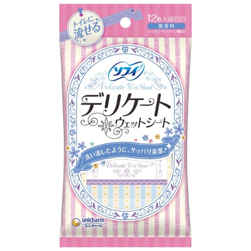

Sofy Delicate Wet 6 sheets x 2 packs (unicharm Sofy)
