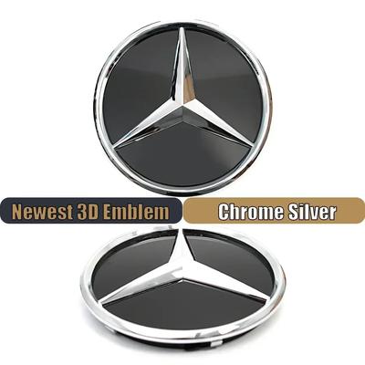 Autocolant Auto Nou 2025 Pentru Mercedes Benz Negru Mat Emblema Portbagaj Spate Logo Insignă Grilă Față Oglindă Lucios Cea Mai Nouă Emblema 3D Pentru Mine