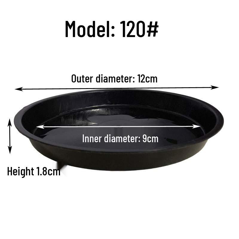 Thickened Round Plastic Flower Pot Water Tray - Large Draining Base for Succulents & Golden Pothos.