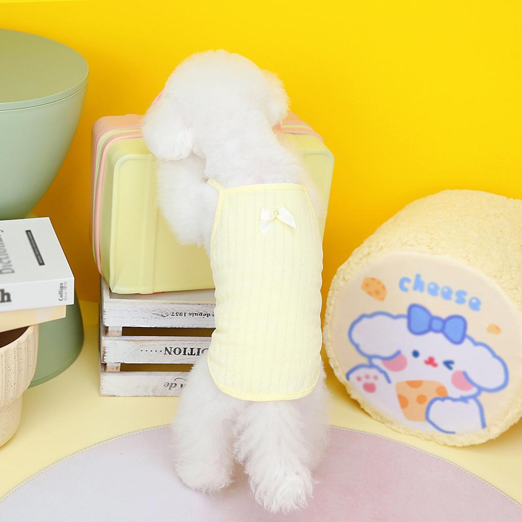 Spring and Summer 2023 Dog Clothes Pet Clothes Teddy Is Suitable for Summer Home Sling Pet Clothes.
