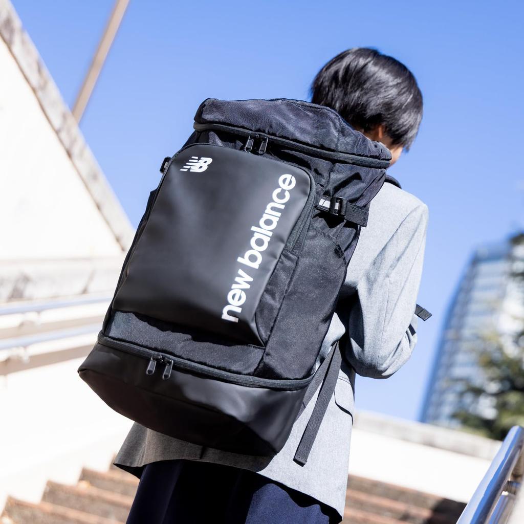 Top-Loading Backpack, 40L (LAB55615) - Large Capacity, Perfect for School, Club Activities, Black, 40L Capacity, A4 Size Storage, Water-Repellent,